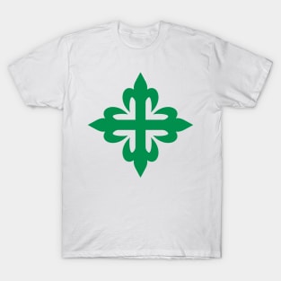 Flowered cross (green) T-Shirt